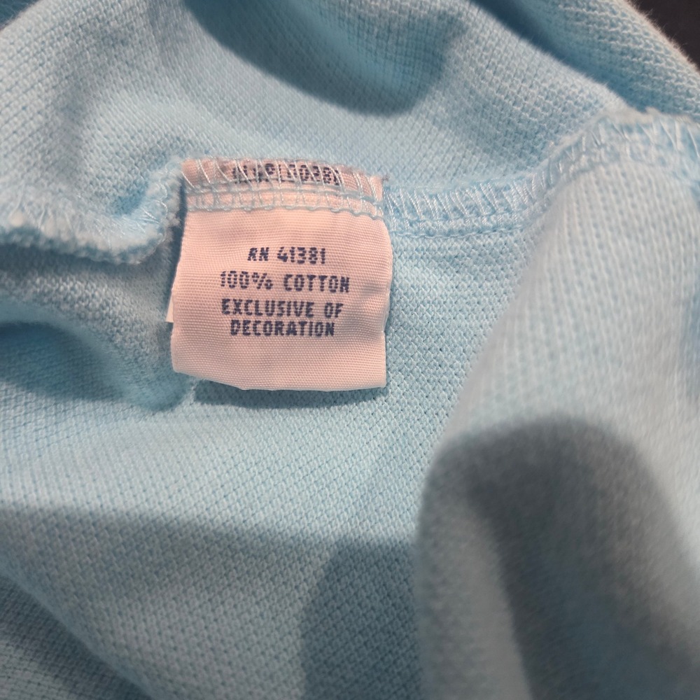 Polo Ralph Lauren Mens Light Blue Pique Cotton Polo Shirt Yellow Pony Size M - Picture 5 of 7